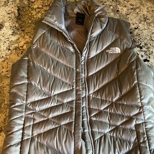 North Face Silver/ Grey Vest